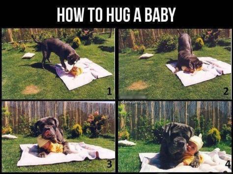 how to hug a baby