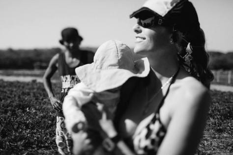 beach baby mama smile